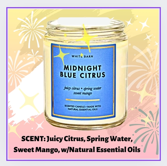 🔥"MIDNIGHT BLUE CITRUS" 1-WICK CANDLE NEW/BBW - Picture 2 of 4